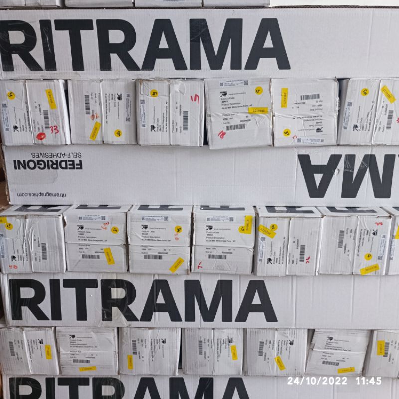 

Sticker Ritrama White Glosy Ri jet 100 ( 100 mic ) uk 1.26m x 50m