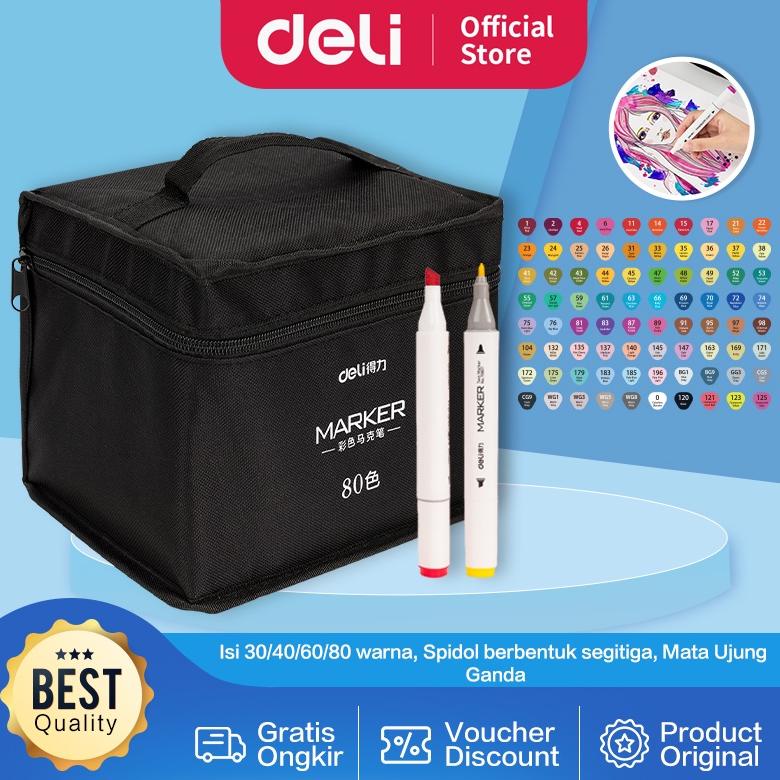 

DELI COLOR MARKER WITH BAG SPIDOL WARNA DENGAN TAS 30/40/60/80 WARNA 70807 TERLARISS...,,,,,