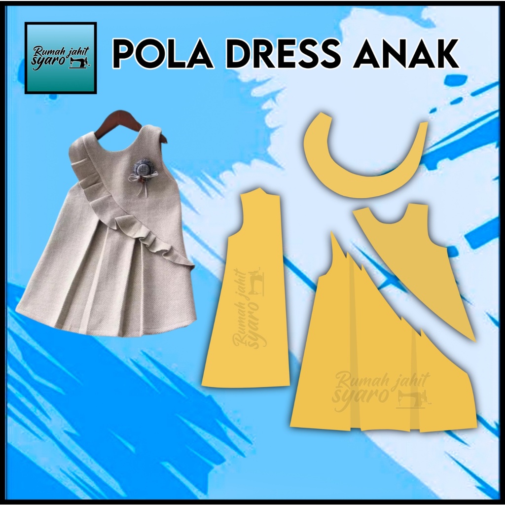 [ RJS33 ]Pola Instan Baju Pakaian Gaun Busana Tunik Gamis Dress Korea Duyung Anak Perempuan - RJS Po