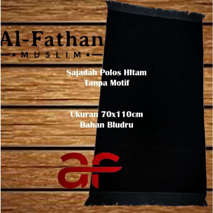 Sajadah Polos Hitam Turkey Tebal Bludru Sajadah Dewasa Ukuran Besar