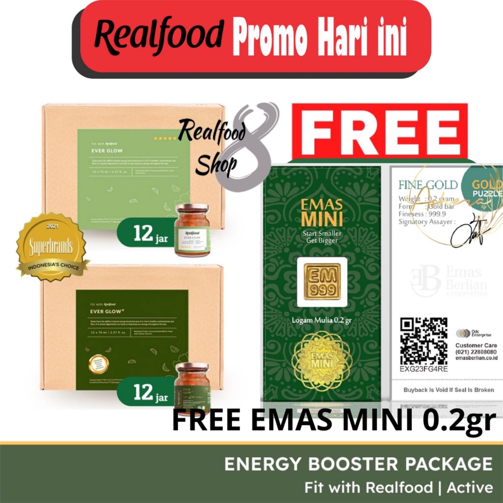 

Realfood Energy Boost Package Isi 24 Jar Free Hadiah Katalog Bulan Ini - Minuman sarang walet