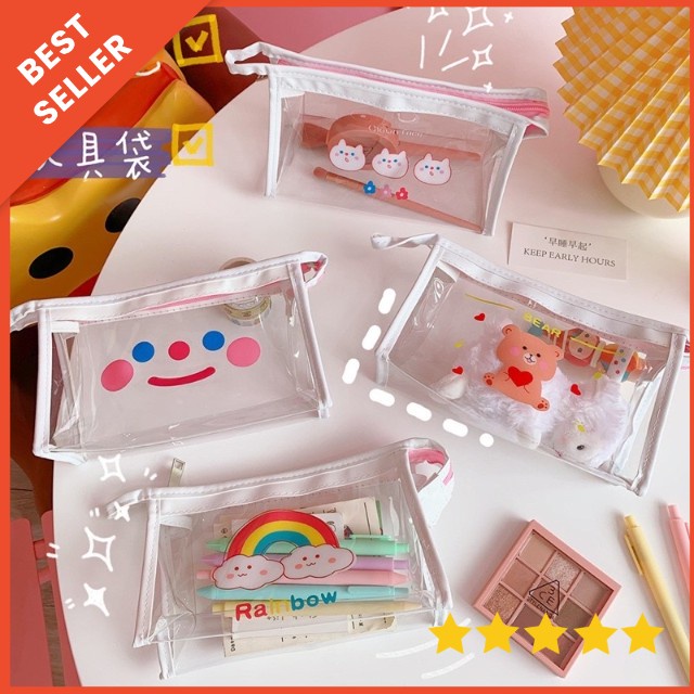 Pouch Dompet Mika Make Up Transparan Travel Pouch