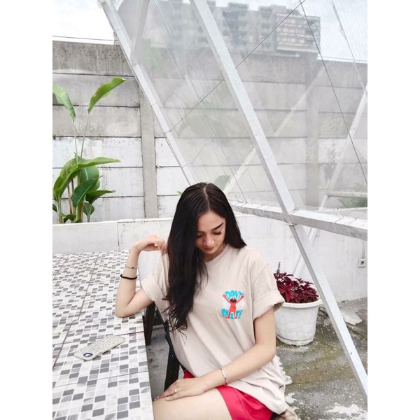 Kuul Industries - Oversize Tshirt Kaos Baju Sesame Street Elmo Dont Touch My Sh*t |Cream |Light Brown | Pria Wanita Cowok Cewek Laki Perempuan | Distro | Oblong | Cotton Katun |Keren Murah