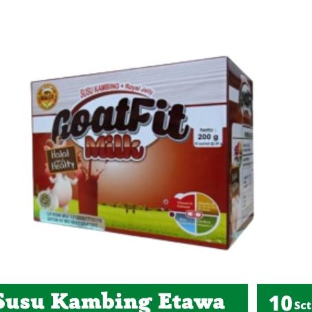 

[KODE 77] Goatfit Milk Sachet Coklat isi 10Sachet | Susu Kambing Plus Royal Jelly Goatfit Coklat