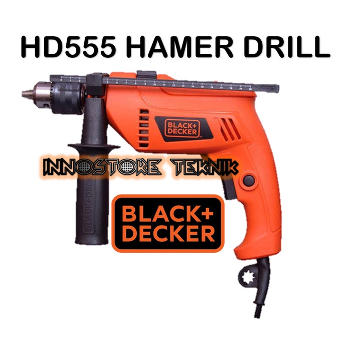 Mesin Bor Hammer Drill Black+Decker HD555 HD 555