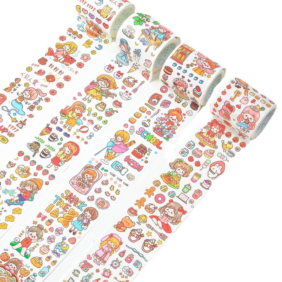 

T5D✪ Roll Stiker Washi Karakter CUTE / So Cute Paling Baru