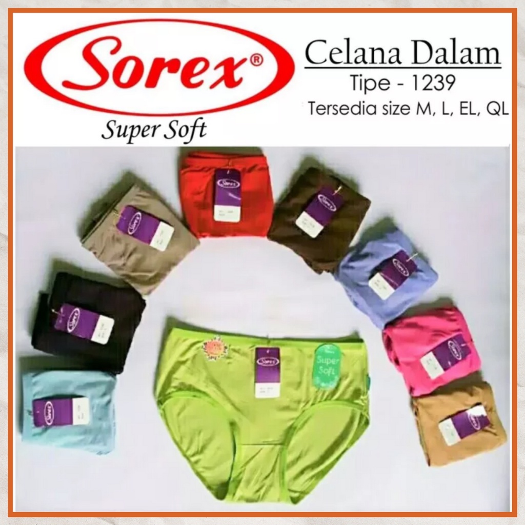 Celana Dalam Wanita Merk Sorex Katun Sexy Transparan Nyaman Melar 1239 / 1257