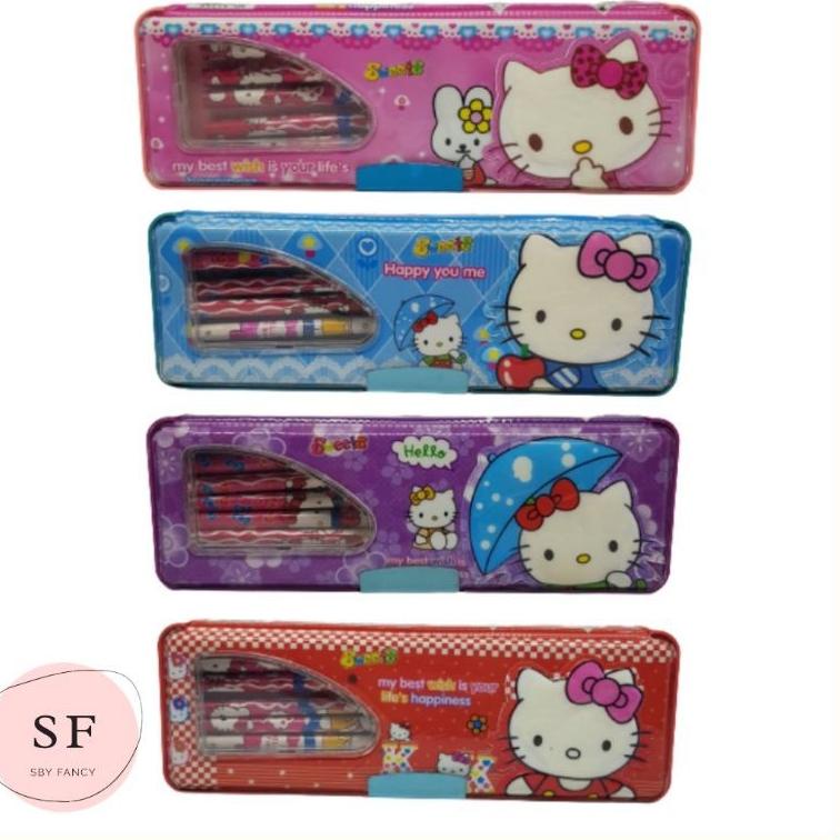 

㊘ TEMPAT KOTAK PENSIL MAGNET MAGNIT KARAKTER ANAK HELLO KITTY 9130K ↺