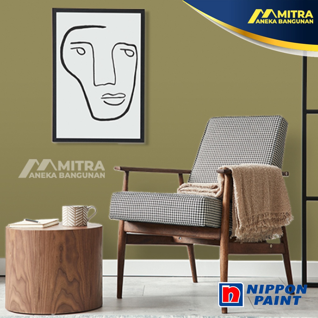 CAT TEMBOK EKSTERIOR INTERIOR NIPPON PAINT GREEN MILE NP BGG 1737 D / VINILEX ELASTEX SPOTLESS / HIJ