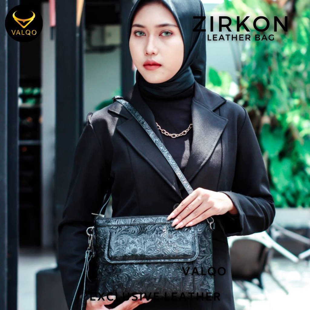 [VALQO] ZIRKON Tas kulit sapi Clutch Kulit Tas Wanita Bisa jadi tas dan Pouch Kulit Tas Tangan