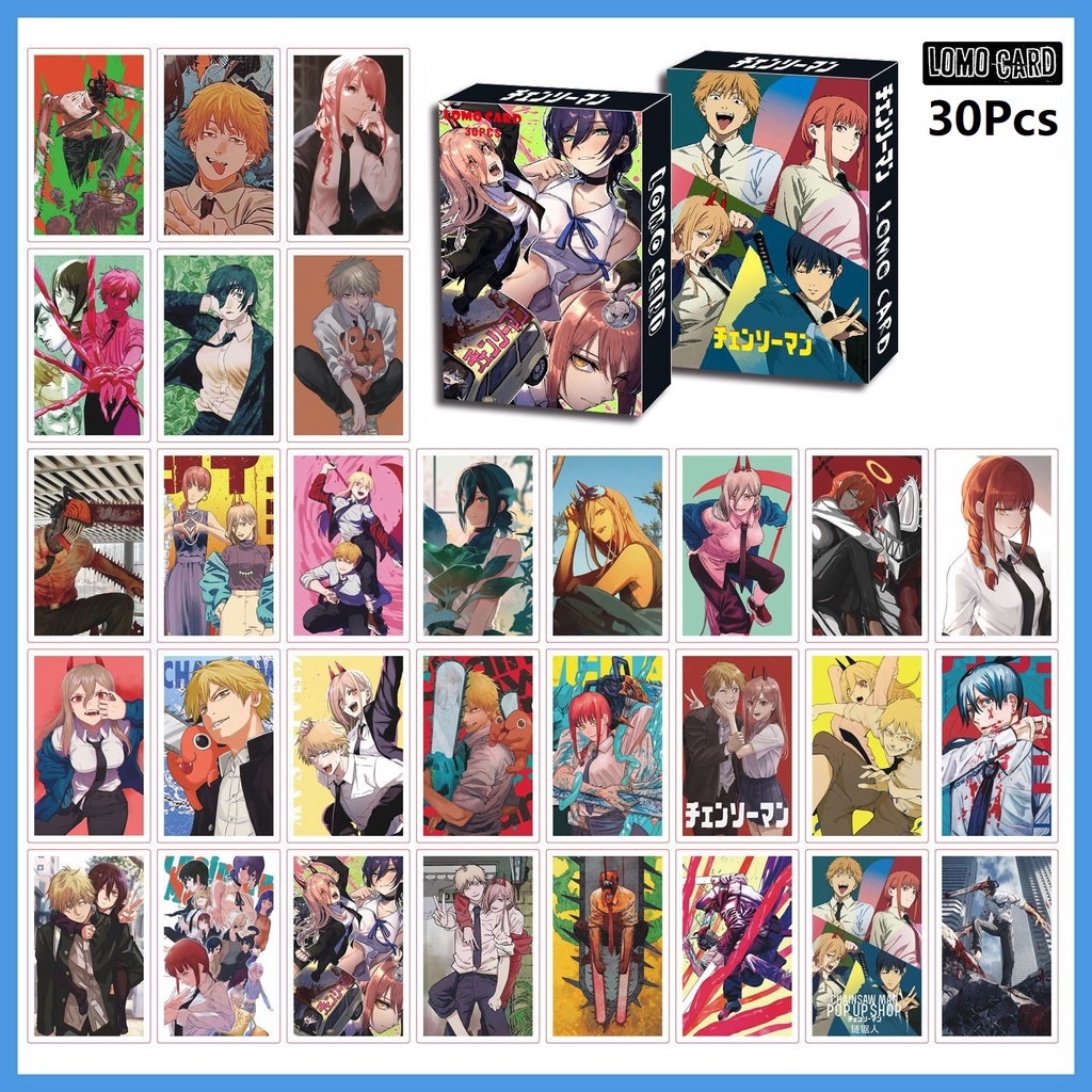 30pcs /Pack Anime Chainsaw Man Photocards 2022kartu Lomo Baru Denji Makima Aki Hayakawa Power Pochita Postcards Cetak Foto Hadiah Ulang Tahun In Stock New Arrival LY