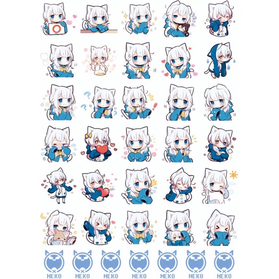 

sticker glossy anti air - sticker Anime lucu 20-30pcs