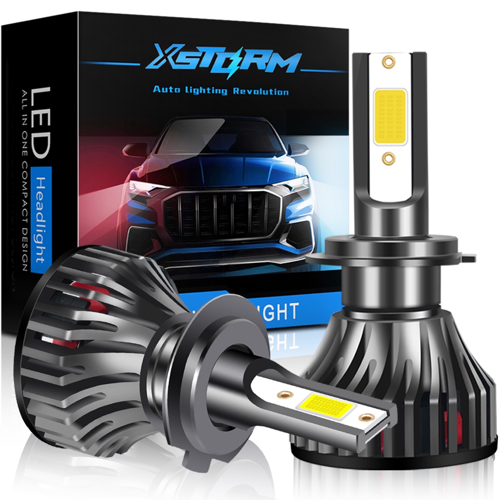 XSTORM 2PCS H4 Led 60W Headlight Untuk Mobil H4 H11  9005 12000LM Mobil Led Bulb 3500K