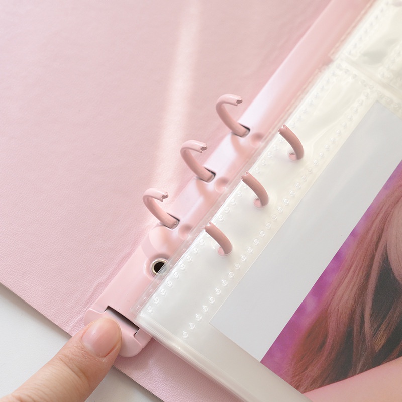Album Foto Kulit 3inch 200kantong Penutup Pengikat Bunga Lucu Kapasitas Besar Dapat Diisi Halaman Dalam Idol Photocards Postcard Collect Book