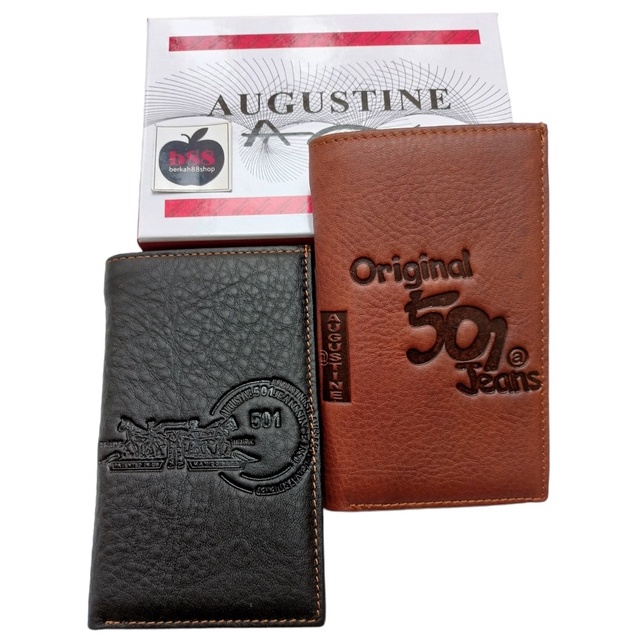 Dompet Pria 3/4 Dompet Lipat Dua Dompet Kulit Pria