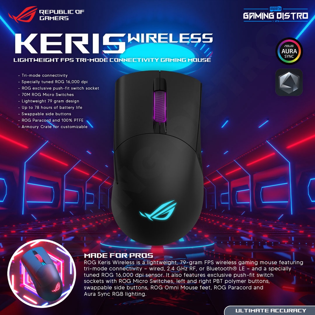 Mouse Gaming ASUS ROG / ROG Keris Wireless
