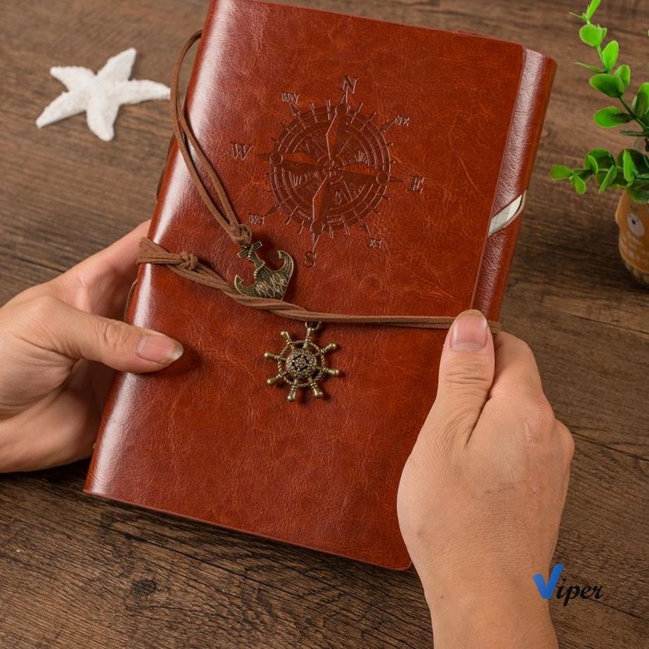 

[PRODUK B0VRB] Buku Catatan Notebook A5 A6 Buku Diary Aesthetic Gaya Retro Binder Unik Cover Kulit PU Leather L0I