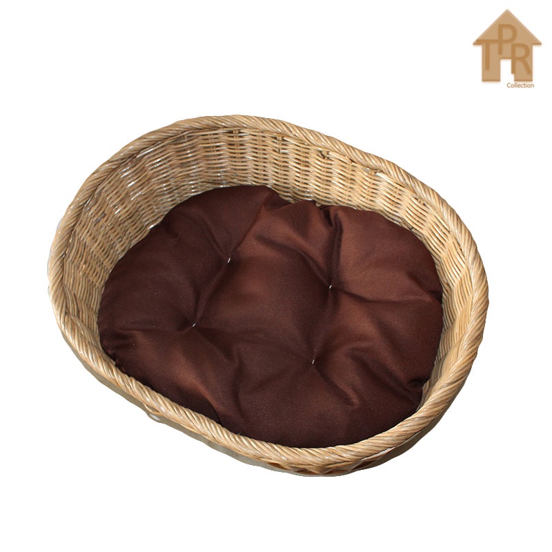 Rotan - Pet Basket Keranjang Kucing Anjing Oval D45