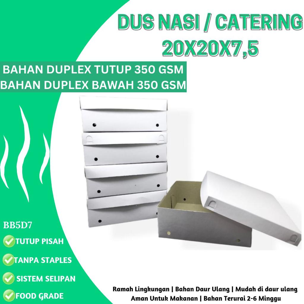 Box Nasi Dus 20x20 Tebal 350 Gsm (BB5D7-Non Laminasi)
