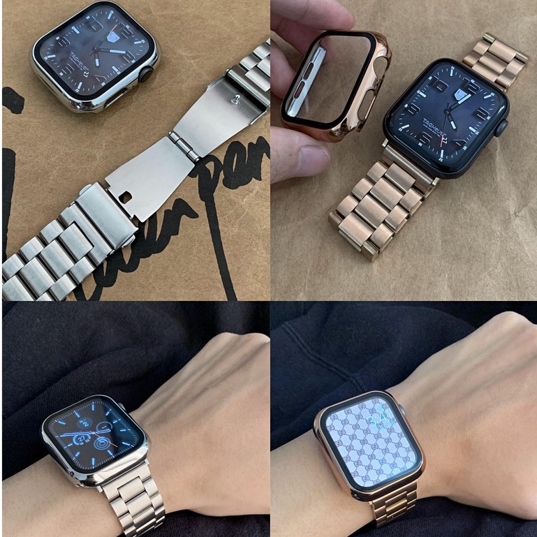 Bumper Plating Hard Case Full Screen Protector Case Apple Watch