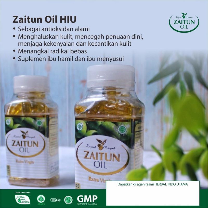 HIU MINYAK ZAITUN 120 KAPSUL - Extra Virgin Oil