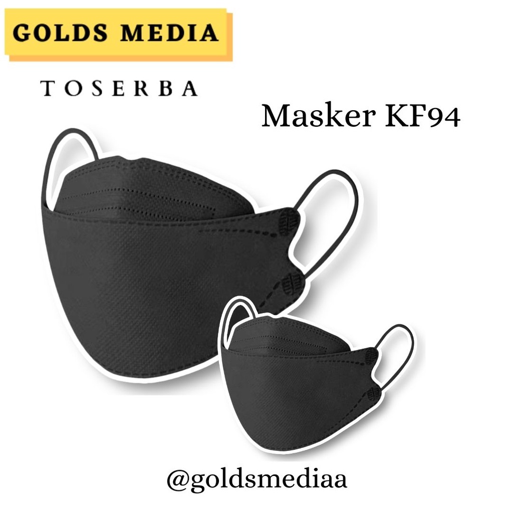 Masker KF94 Hitam Isi 10pcs Mask Masker Hitam KF94 Masker Pelindung Wajah KF94 Warna Hitam Masker No