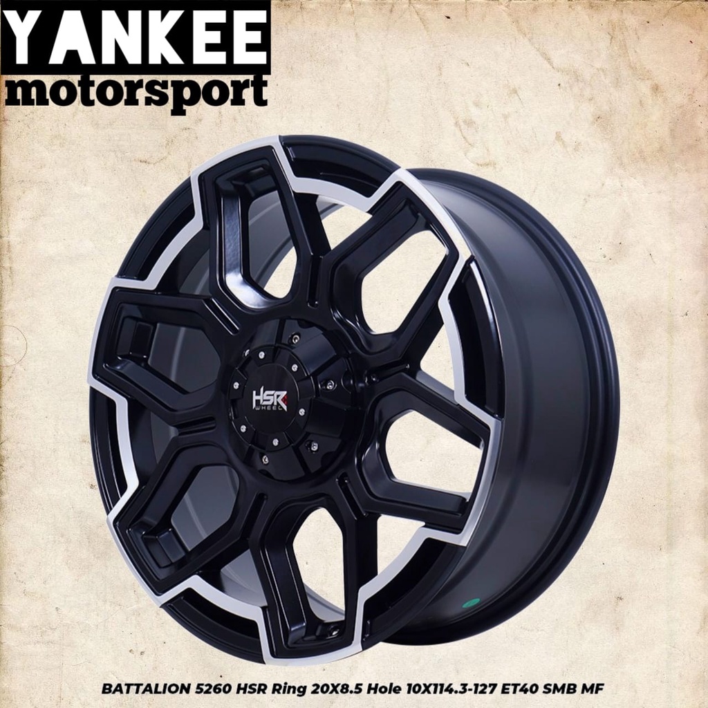 Velg Mobil Ring 20 HSR BATTALION untuk Rubicon, CRV, Mazda, Almaz, Innova, Alphard dll