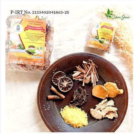 

MINUMAN HERBAL / MINUMAN REMPAH TRADISIONAL WEDANG TEMERUK (TEMULAWAK – SEREH – JERUK) ISI 5