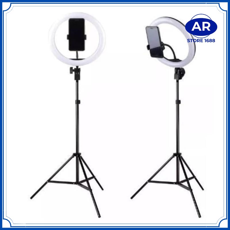 AR-RING LIGHT LED 26CM Lampu 26 cm Make Up Vlog Lampu Ringlight Tripod 55cm 1.1m 1.6m 2.1m