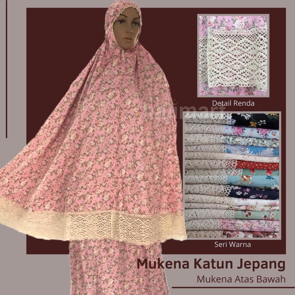 MUKENA KATUN JEPANG / MUKENA DEWASA / PERLENGKAPAN SHOLAT WANITA