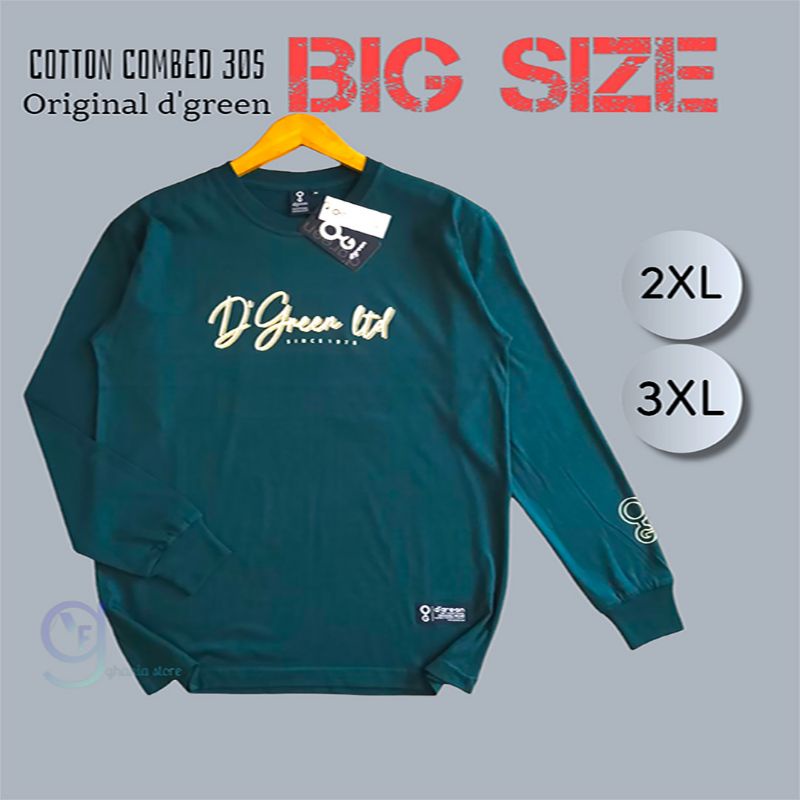 Kaos pria overisze lengan panjang jumbo XXL XXXL kaos pria bigsize keren