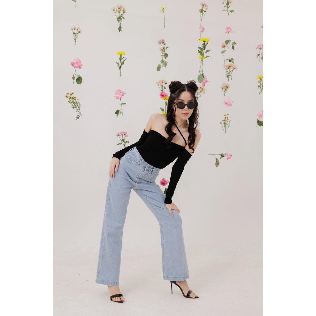 [ Marveile ] Penelope Highwaist Loose Jeans / Korean Jeans Wanita