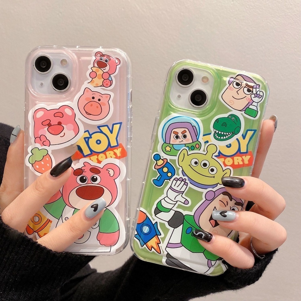 IPHONE Casing Ponsel Motif Kartun Strawberry Mini Hewan Kompatibel Dengan Iphone12 13 14 11 Pro Max X Xs Max Xr