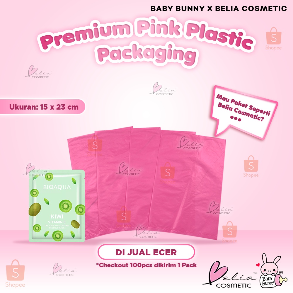 ❤ BELIA ❤ Premium Pink Plastic Packaging KECIL | ECER dan Pack | Kantong Kemasan Plastik | Packing | Packaging | Waterproof