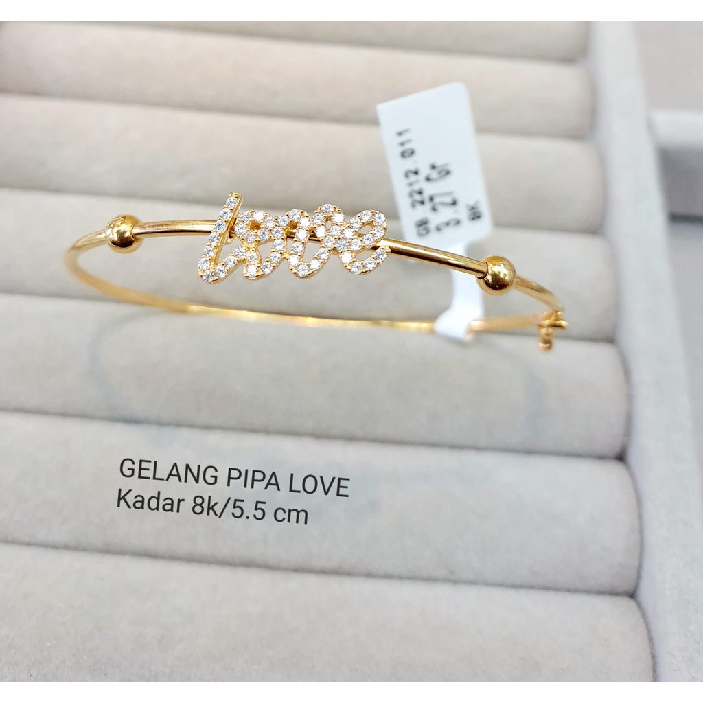 Gelang love kasandra bangle kadar 375 wanita dewasa