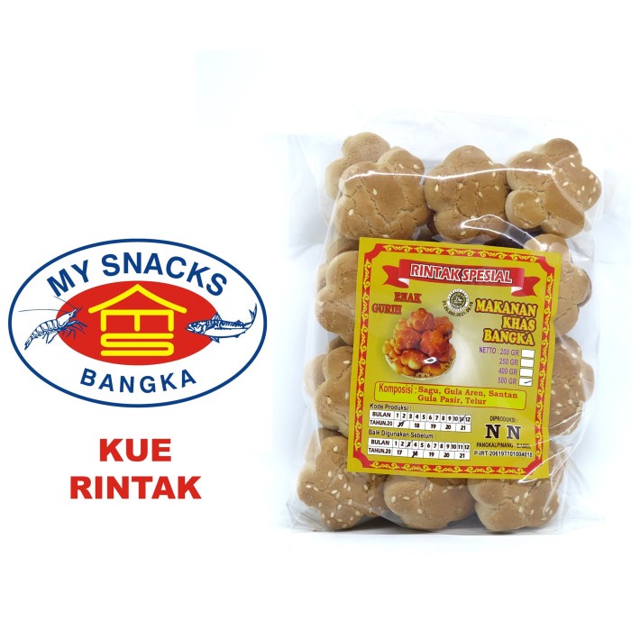 

⭐BISA COD⭐ Kue Kering Rintak Bangka 500 Gram My Snacks Bangka