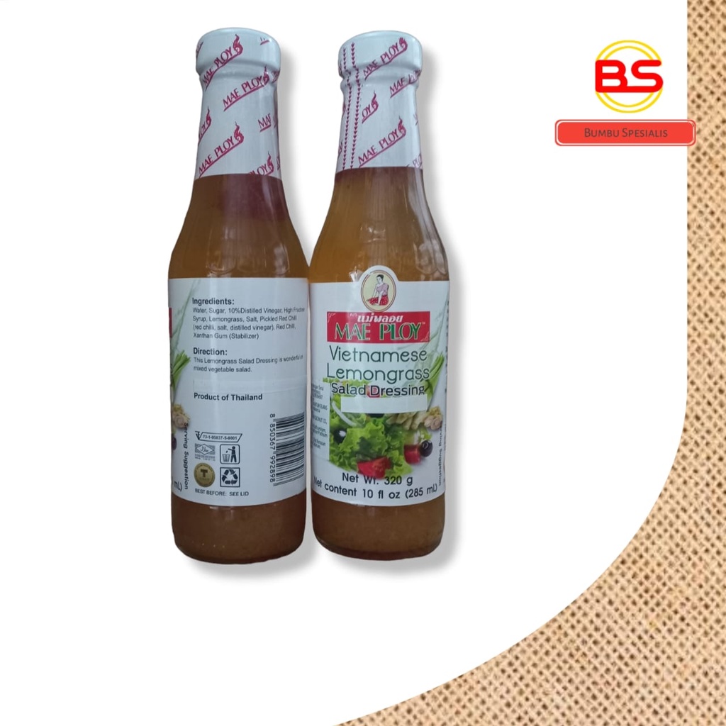 Mae Ploy Vietnamese Lemongrass Salad Dressing / Salad Dressing Dengan Serai 320 gr