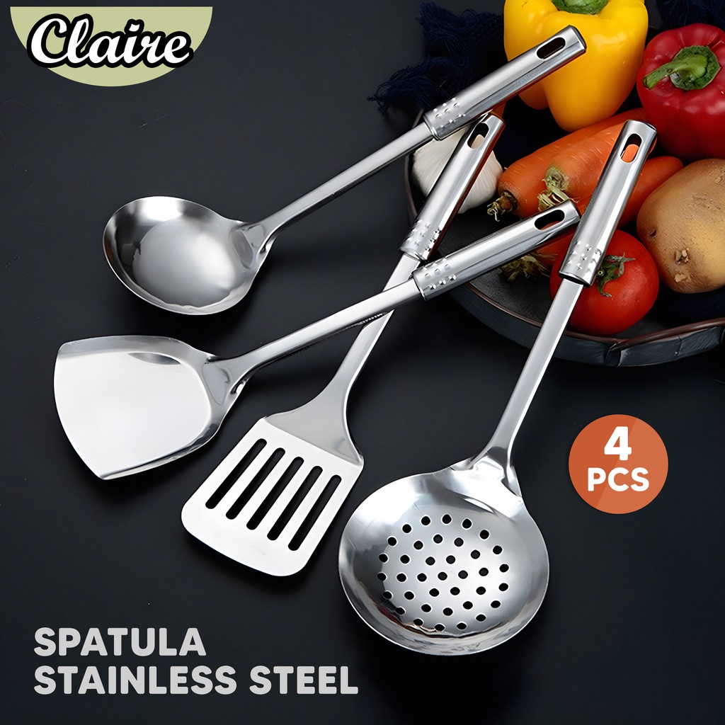 Set Spatula Stainless Steel 4 Pcs / Spatula Sutil Stainless