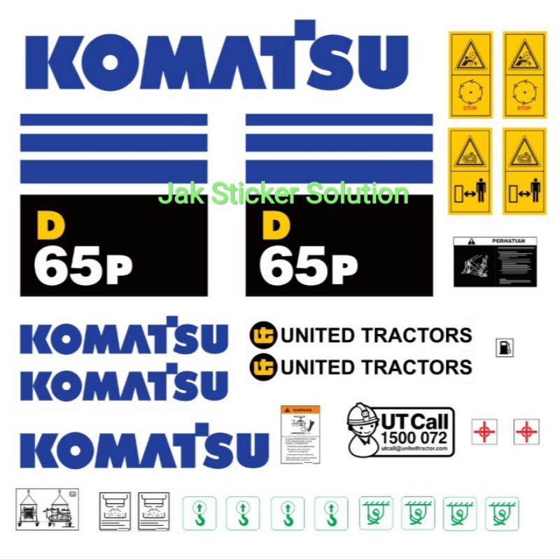 Stiker Dozer Komatsu D65P Sticker Alat Berat