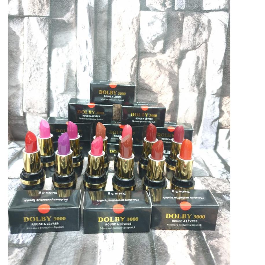 [PRODUK MJTNM] [LUSINAN] LIPSTIK DOLBY 3000 (MIX)12 WARNA 7JT