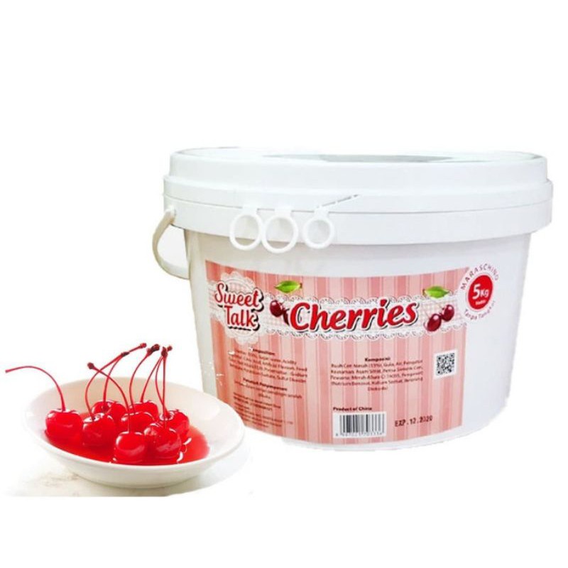 Sweet Talk Cherries Manisan Buah Ceri Dalam Sirup 5 Kg Ceri Tangkai