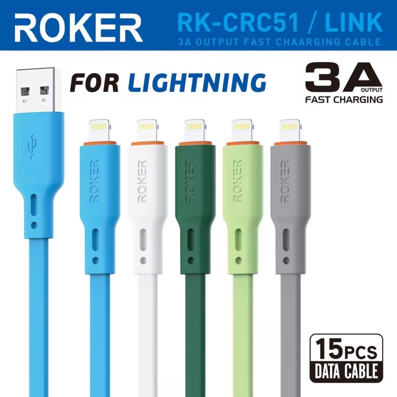 KABEL DATA ROKER LINK V8 / MICRO / TYPE C / IPH XS / IOS RK-CRC51