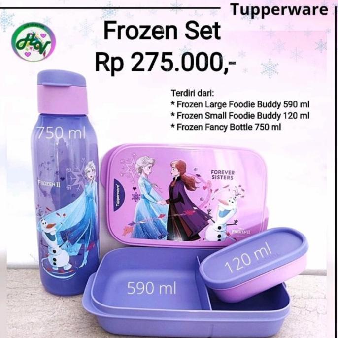 kotak makan anak tupperware frozen set