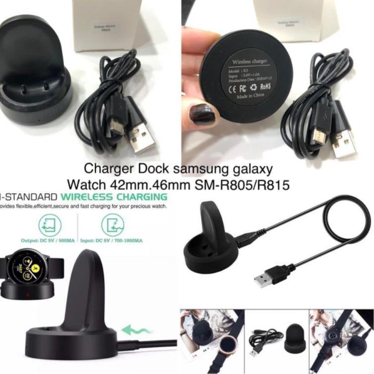 [V-16 ♥☞] Wireless Charger Dock Samsung Gear S2/S3/S4,S5/R800/Watch 42mm/46mm/Watch 3/Active 2,Fit 2
