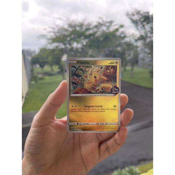 Kartu Pokemon x Chatime (TCG) Pikachu Hologram