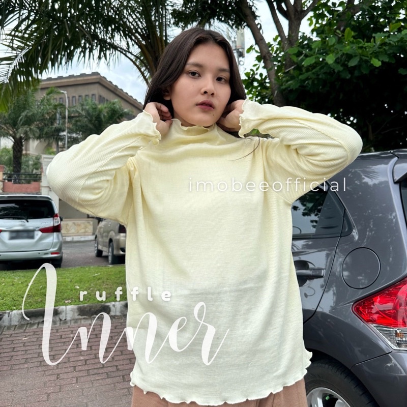 INNER RUFFLE KRIWIL // INNER KRIWIL RIBB TIRTLENECK KERAH TINGGI