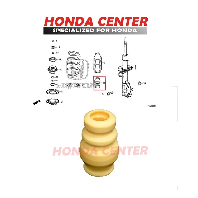 karet rubber stopper dumper anti kandas shock depan honda hrv 2015 2016 2017 2018 2019 2020 2021