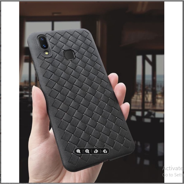 H8 Casing Soft Case for Samsung M30s / M21 Ipaky Carbon Fiber Matte Softcase - Hitam