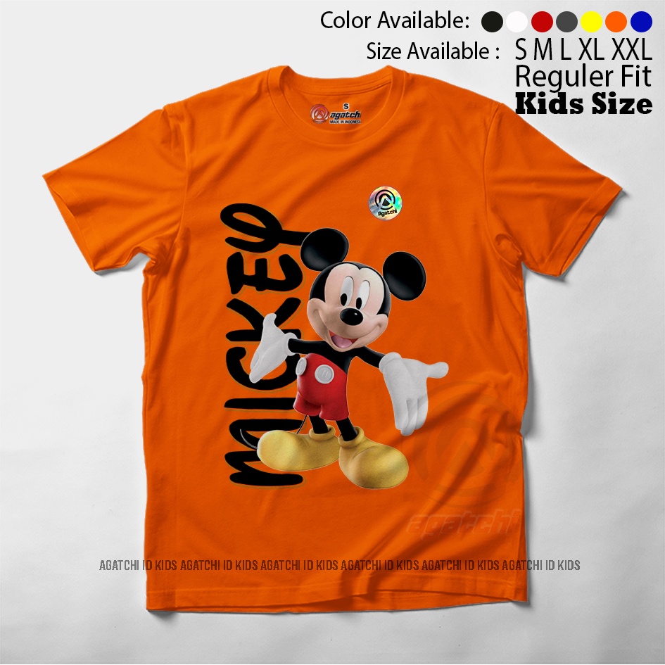 Baju Kaos Anak Laki - Laki Agatchi Motif karakter Micky