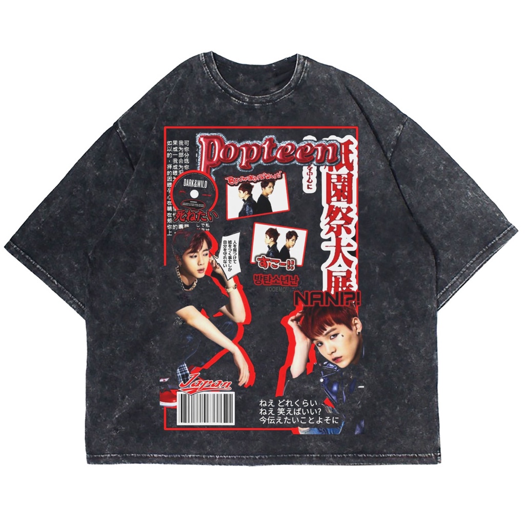 Patternmerch "Popteen collection" Oversize T-shirt | washed tee | kaos kpop vintage
